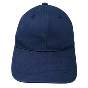 George Baseball Cap Blue OS Adjustable Strapback Hat Plain Solid 6 Panel Blank